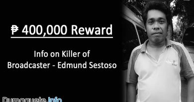 400,000 Peso Reward for Info on Edmund Sestoso Local Broadcaster’s Killer in Dumaguete City