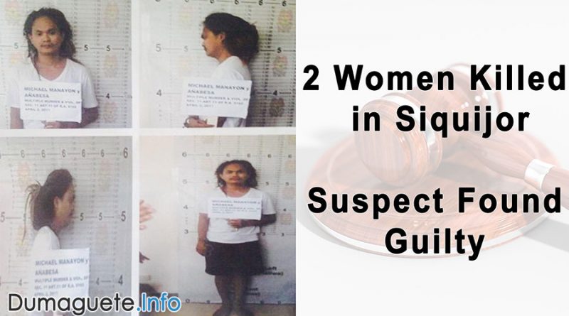 2 Women Killed in Siquijor – Suspect Found Guilty