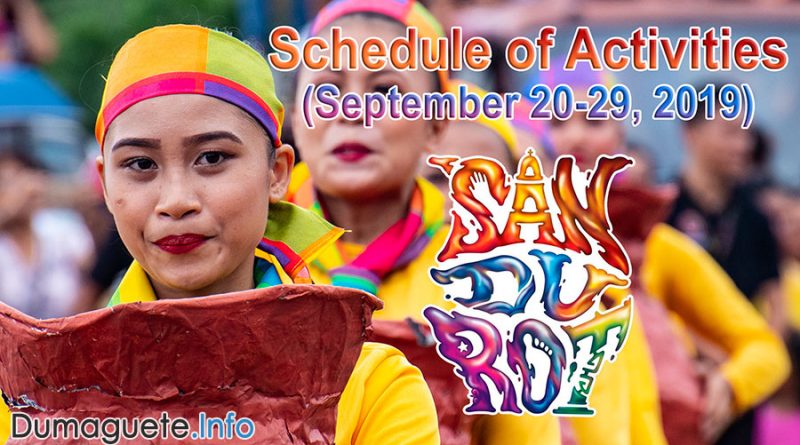 Sandurot Festival 2019 Schedule of Activities - Dumaguete City
