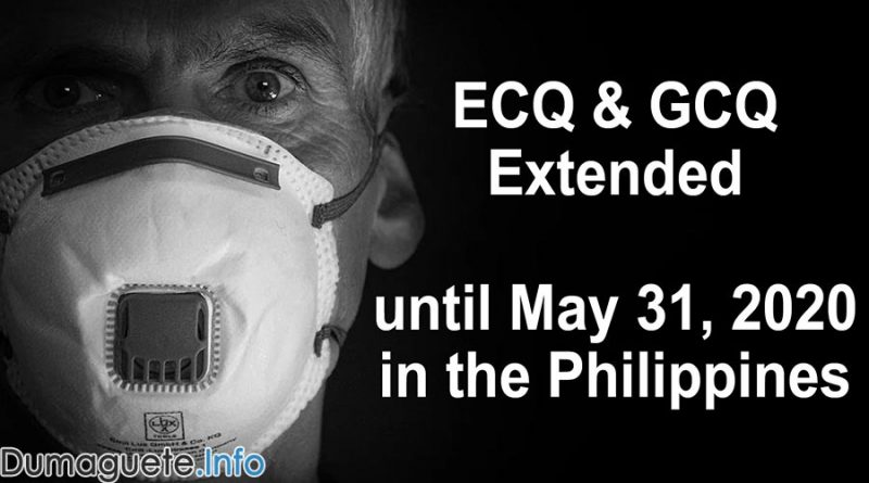 ECQ & GCQ Extended until May 31, 2020 in the Philippines