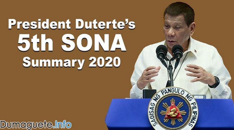 President Duterte’s 5th SONA Summary 2020