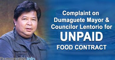 Complaint on Dumaguete Mayor & Councilor Lentorio for Unpaid Food Contract
