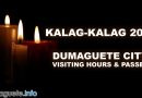 Kalag-Kalag 2021 – Dumaguete City Visiting Hours & Passes