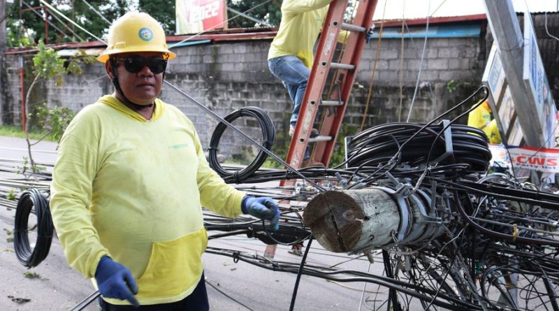 Dumaguete Electric Posts Fell in Barangay Tabuc-Tubig